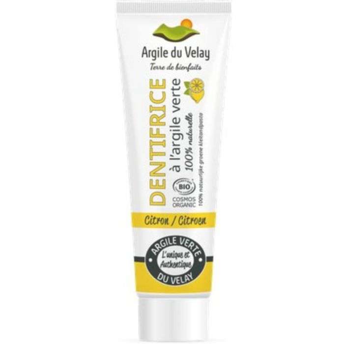 ARGILE DU VELAY DENTIFRICE A L'ARGILE VERTE CITRON ARGILE DU VELAY DENTIFRICE A L'ARGILE VERTE CITRON