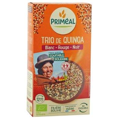 PRIMEAL TRIO DE QUINOA BLANC ROUGE NOIR 500 G PRIMEAL TRIO DE QUINOA BLANC ROUGE NOIR 500 G