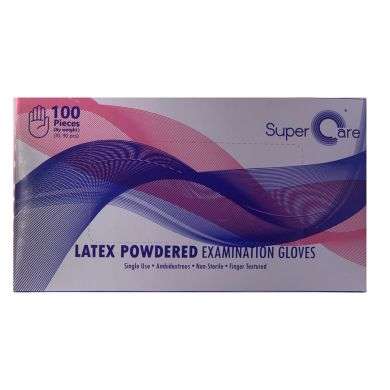 SUPERCARE LATEX POWDERED EXAMINATION GLOVES 100 PIECES TAILLE L SUPERCARE LATEX POWDERED EXAMINATION GLOVES 100 PIECES TAILLE L