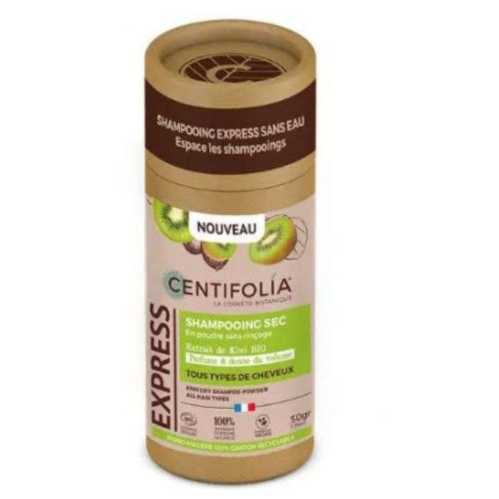 CENTIFOLIA SHAMPOOING SEC EN POUDRE TOUS TYPES DE CHEVEUX EXTRAIT DE KIWI 50 G CENTIFOLIA SHAMPOOING SEC EN POUDRE TOUS TYPES DE CHEVEUX EXTRAIT DE KIWI 50 G