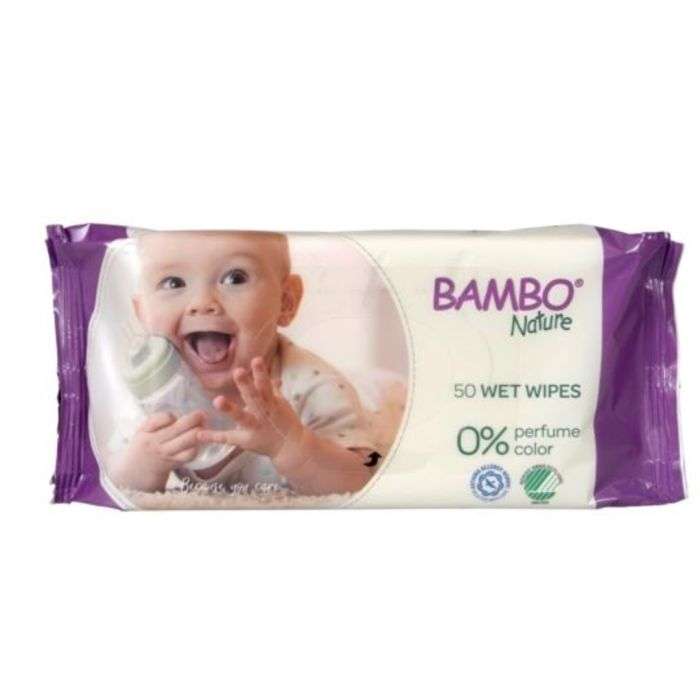 BAMBO NATURE 50 WET WIPES BAMBO NATURE 50 WET WIPES
