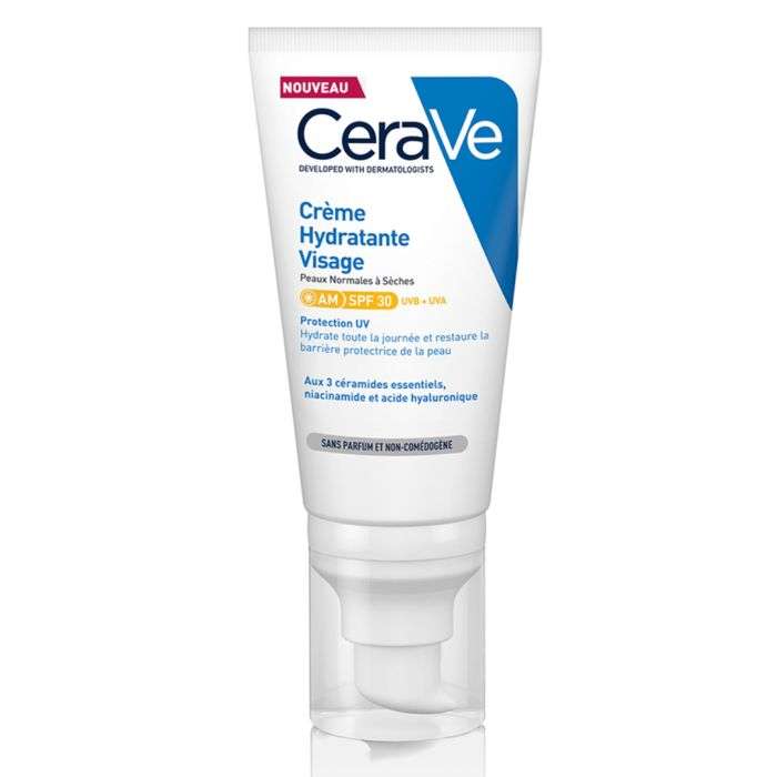 CERAVE CREME HYDRATANTE VISAGE SPF 30 PEAUX NORMALES A SECHES 52 ML  CERAVE CREME HYDRATANTE VISAGE SPF 30 PEAUX NORMALES A SECHES 52 ML