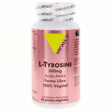 VITALL+ L TYROSINE 500 MG 60 GELULES VITALL+ L TYROSINE 500 MG 60 GELULES