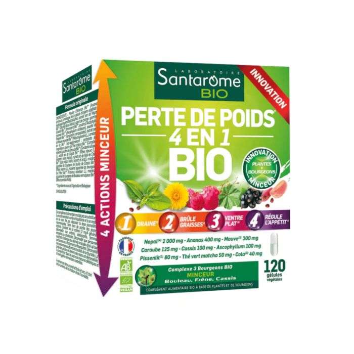 SANTAROME BIO MINCEUR 4 EN 1 120 GELULES SANTAROME BIO MINCEUR 4 EN 1 120 GELULES