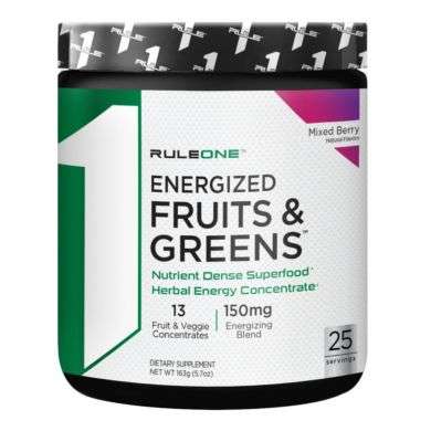 RULE ONE ENERGIZED FRUITS AND GREENS MIXED BERRY 150 MG