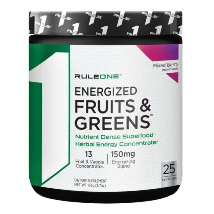 RULE ONE ENERGIZED FRUITS AND GREENS MIXED BERRY 150 MG RULE ONE ENERGIZED FRUITS AND GREENS MIXED BERRY 150 MG