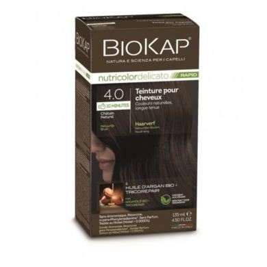 BIOKAP NUTRICOLOR DELECATO RAPID N 4 CHATAIN NATUREL  BIOKAP NUTRICOLOR DELECATO RAPID N 4 CHATAIN NATUREL