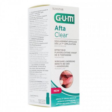 GUM AFTA CLEAR BAIN DE BOUCHE APHTES ET LESIONS BUCCALES 120ML GUM AFTA CLEAR BAIN DE BOUCHE APHTES ET LESIONS BUCCALES 120ML