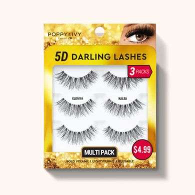 ABSOLUTE NEW YORK 5D DARLING LASHES 3 PACKS KALEA