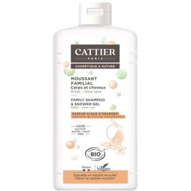 CATTIER MOUSSANT FAMILIAL CORPS ET CHEVEUX MILLET ET ALOE VERA500 ML SANS SULFATE CATTIER MOUSSANT FAMILIAL CORPS ET CHEVEUX MILLET ET ALOE VERA500 ML SANS SULFATE