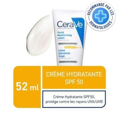 CERAVE CREME HYDRATANTE VISAGE SPF 50 CERAVE CREME HYDRATANTE VISAGE SPF 50
