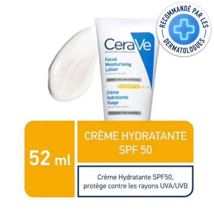 CERAVE CREME HYDRATANTE VISAGE SPF 50 CERAVE CREME HYDRATANTE VISAGE SPF 50