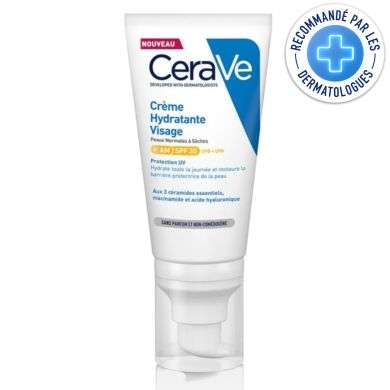 CERAVE CREME HYDRATANTE VISAGE SPF 30 PEAUX NORMALES A SECHES 52 ML  CERAVE CREME HYDRATANTE VISAGE SPF 30 PEAUX NORMALES A SECHES 52 ML