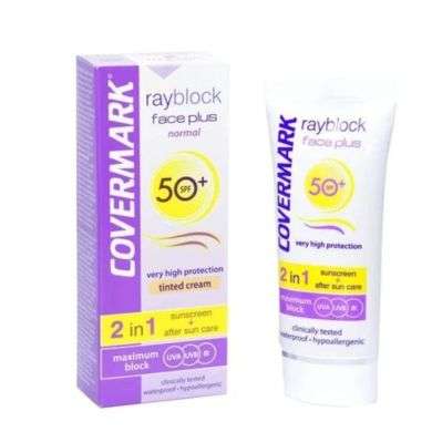 COVERMARK RAYBLOCK FACE PLUS PEAU NORMAL SPF 50 +TEINTE BEIGE CLAIR 50 ML COVERMARK RAYBLOCK FACE PLUS PEAU NORMAL SPF 50 +TEINTE BEIGE CLAIR 50 ML