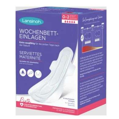 LANSINOH SERVIETTES DE MATERNITE 10 PIECES TAILLE L 0-2 SEMAINES LANSINOH SERVIETTES DE MATERNITE 10 PIECES TAILLE L 0-2 SEMAINES