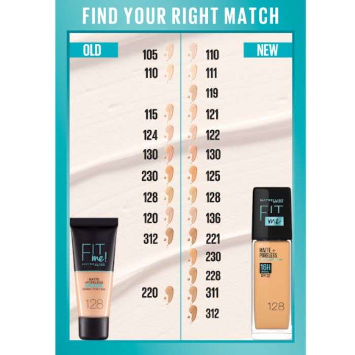MAYBELLINE FIT ME MATTE+ PORELESS SPF 22  MAYBELLINE FIT ME MATTE+ PORELESS SPF 22