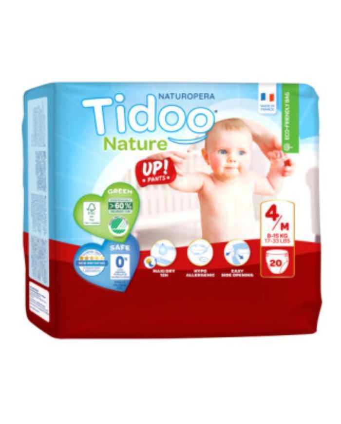 TIDOO NATURE COUCHE TAILLE 4 M 8-15 KG