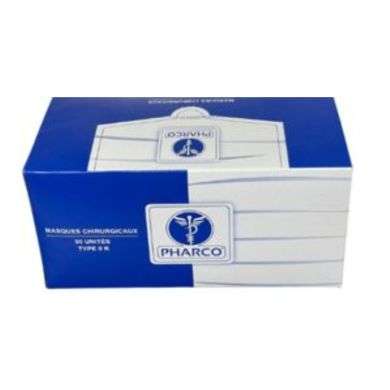 PHARCO MASQUES CHIRURGICAUX NOIR BOITE DE 50 PHARCO MASQUES CHIRURGICAUX NOIR BOITE DE 50