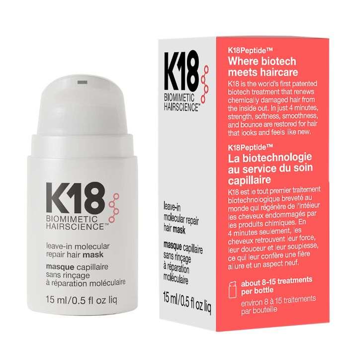 K18 MASQUE CAPILLAIRE 4 MINUTES 15 ML K18 MASQUE CAPILLAIRE 4 MINUTES 15 ML