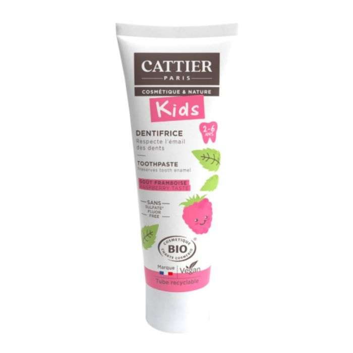 CATTIER DENTIFRICE ENFANTS SANS FLUOR 2-6 ANS 50 ML GOUT FRAMBOISE CATTIER DENTIFRICE ENFANTS SANS FLUOR 2-6 ANS 50 ML GOUT FRAMBOISE