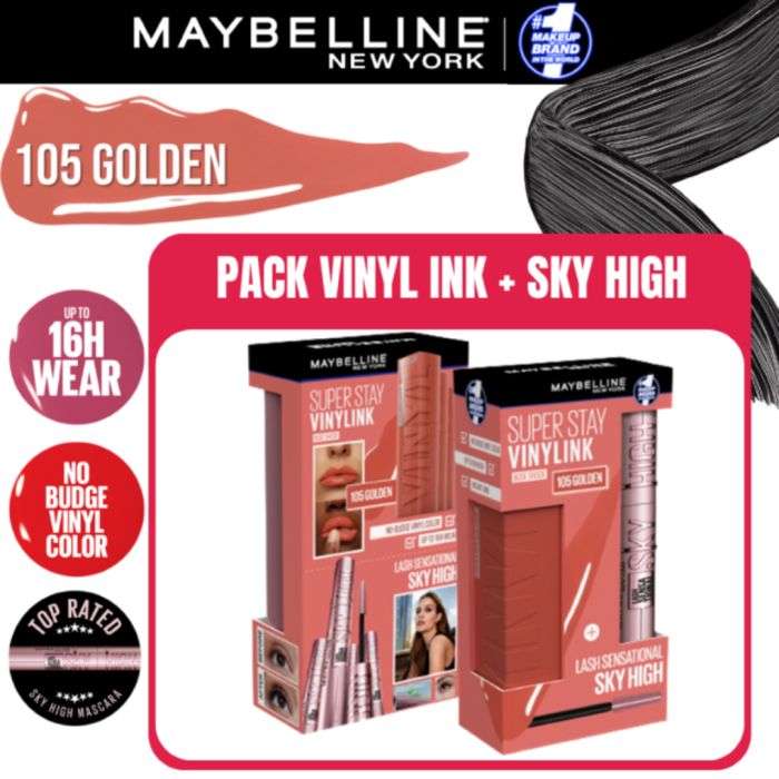 MAYBELLINE SUPERSTAY VINYL INK + MASCARA SKY HIGH MAYBELLINE SUPERSTAY VINYL INK + MASCARA SKY HIGH