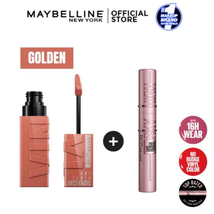 MAYBELLINE SUPERSTAY VINYL INK + MASCARA SKY HIGH MAYBELLINE SUPERSTAY VINYL INK + MASCARA SKY HIGH