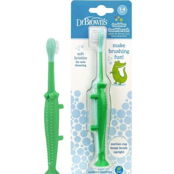 DR BROWNS BROSSE A DENTS BEBE 1-4 ANS CROCODILE DR BROWNS BROSSE A DENTS BEBE 1-4 ANS CROCODILE