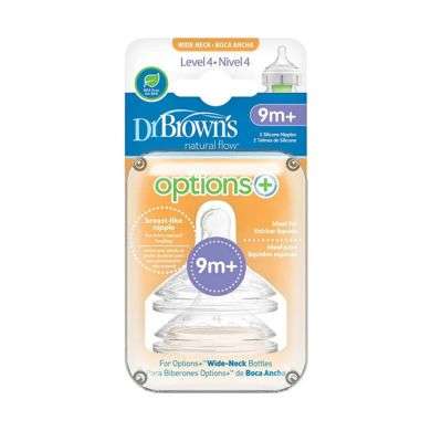 DR BROWNS OPTIONS+ TETINE COLE LARGE NIVEAU 4 PACK DE 2 9 MOIS + DR BROWNS OPTIONS+ TETINE COLE LARGE NIVEAU 4 PACK DE 2 9 MOIS +