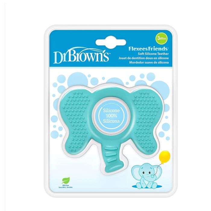 DR BROWNS ANNEAU DE DENTITION FLEXEES FRIENDS ELEPHANT BLEU 3 MOIS+ DR BROWNS ANNEAU DE DENTITION FLEXEES FRIENDS ELEPHANT BLEU 3 MOIS+