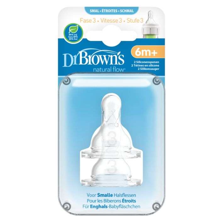 DR BROWNS TETINE COLE ETROIT NIVEAU 3 6MOIS+ PACK DE 2 DR BROWNS TETINE COLE ETROIT NIVEAU 3 6MOIS+ PACK DE 2