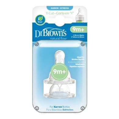 DR BROWNS TETINE COLE ETROIT LIQUIDE EPAIS NIVEAU 4 9MOIS+ PACK DE 2