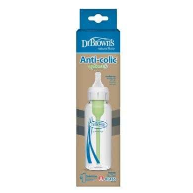 DR BROWNS BIBERON EN VERRE ANTI COLIC OPTION +250 ML COL ETROIT 0M+ DR BROWNS BIBERON EN VERRE ANTI COLIC OPTION +250 ML COL ETROIT 0M+