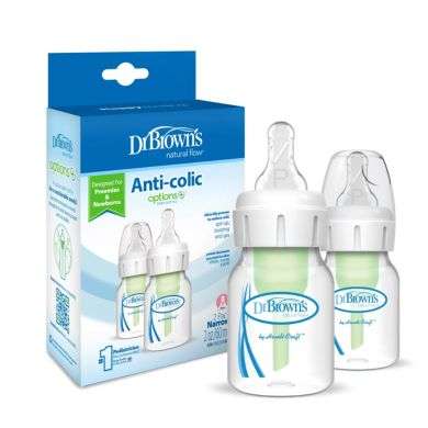 DR BROWNS PAQUET DE 2 BIBERONS ANTI COLIC OPTIONETROIT EN VERRE 60 ML+ TETINE DR BROWNS PAQUET DE 2 BIBERONS ANTI COLIC OPTIONETROIT EN VERRE 60 ML+ TETINE
