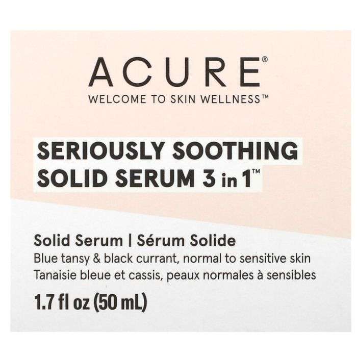 ACURE SERIOUSLY SOOTHING SERUM SOLIDE 3 EN 1 50 ML ACURE SERIOUSLY SOOTHING SERUM SOLIDE 3 EN 1 50 ML
