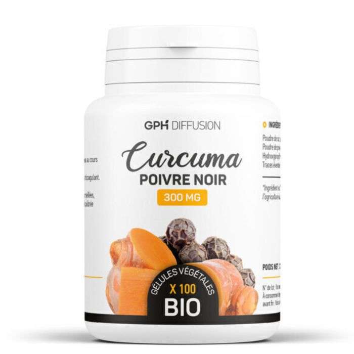 GPH DIFFUSION CURCUMAPOIVRE NOIR 100 GELULES 300 MG GPH DIFFUSION CURCUMAPOIVRE NOIR 100 GELULES 300 MG