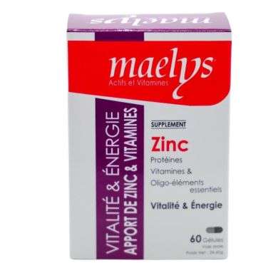 MAELYS ZINC ET VITAMINES VITALITE ET ENERGIE 60 GELULES MAELYS ZINC ET VITAMINES VITALITE ET ENERGIE 60 GELULES