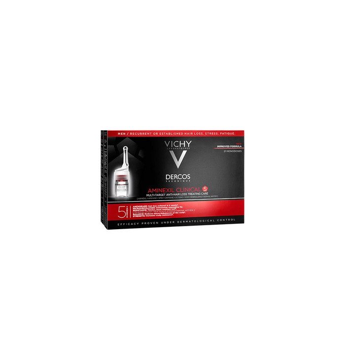 Vichy Dercos AMINEXIL CLINICAL 5 - Hommes ampoules antichute 21 ampoules Vichy Dercos AMINEXIL CLINICAL 5 - Hommes ampoules antichute 21 ampoules