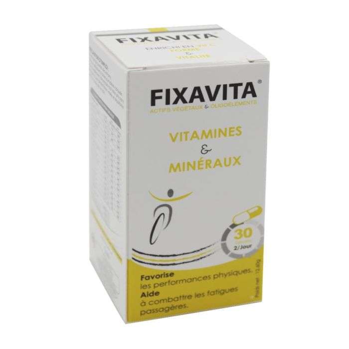 FIXAVITA VITAMINES ET MINERAUX 30 GELULES FIXAVITA VITAMINES ET MINERAUX 30 GELULES
