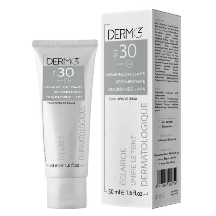 DERMO Z CREME ECLAIRCISSANTE SPF 30 TOUS TYPES DE PEAUX 50 ML DERMO Z CREME ECLAIRCISSANTE SPF 30 TOUS TYPES DE PEAUX 50 ML