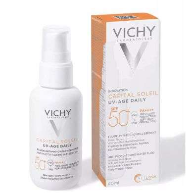 VICHY CAPITAL SOLEIL UV AGE DAILY SPF 50 FLUIDE ANTI PHOTOVIEILLISSEMENT 40 ML VICHY CAPITAL SOLEIL UV AGE DAILY SPF 50 FLUIDE ANTI PHOTOVIEILLISSEMENT 40 ML