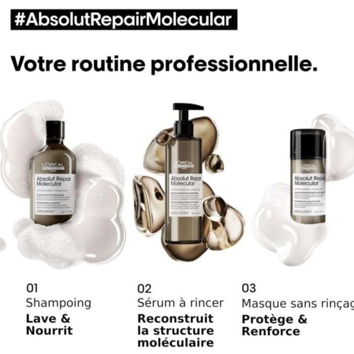 L'OREAL PROFESSIONNEL PARIS ABSOLUT REPAIR MOLECULAR SHAMPOOING PROFESSIONNEL 500 ML