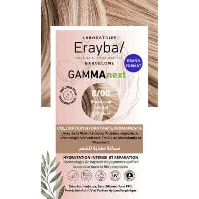 ERAYBA NEXT COLORATION HYDRATANTE PERMANENTE N8 BLOND CLAIR NATUREL ERAYBA NEXT COLORATION HYDRATANTE PERMANENTE N8 BLOND CLAIR NATUREL