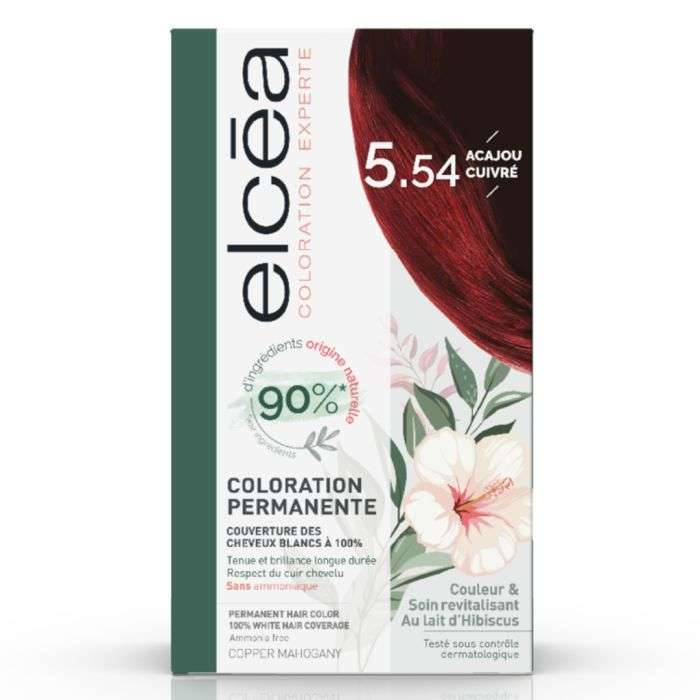 ELCEA COLORATION PERMANENTE 5.54 ACAJOU CUIVRE ELCEA COLORATION PERMANENTE 5.54 ACAJOU CUIVRE