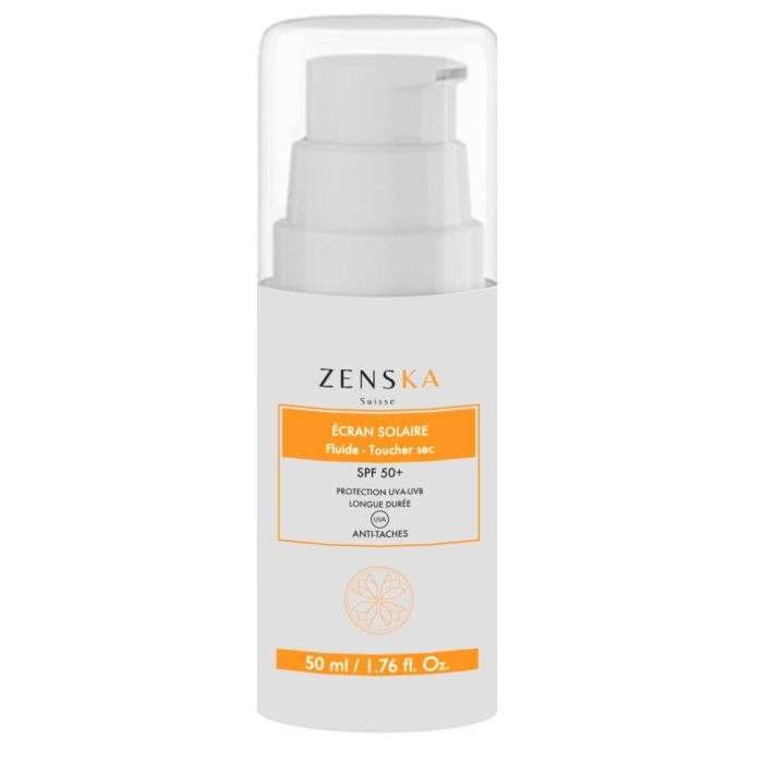 ZENSKA ECRAN SOLAIRE FLUIDE TOUCHER SEC SPF 50+ ANTI TACHES50 ML