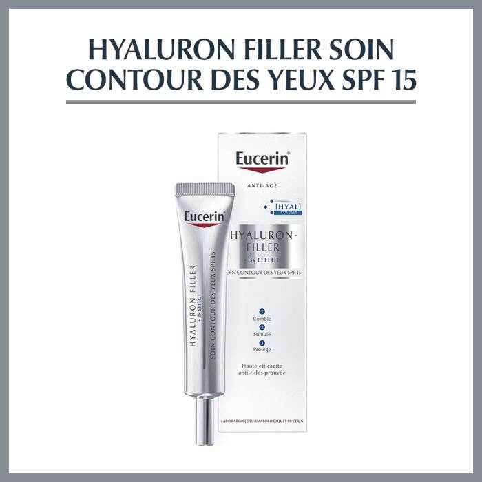 EUCERIN HYALURON FILLER3 EFFECT SOIN CONTOUR DES YEUX SPF15 15 ML EUCERIN HYALURON FILLER3 EFFECT SOIN CONTOUR DES YEUX SPF15 15 ML