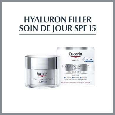 EUCERIN HYALURON FILLER 3 EFFECT SOIN DE JOUR SPF 15 PEAU SECHE EUCERIN HYALURON FILLER 3 EFFECT SOIN DE JOUR SPF 15 PEAU SECHE