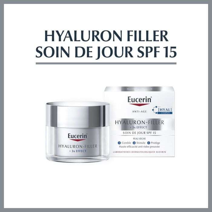 EUCERIN HYALURON FILLER 3 EFFECT SOIN DE JOUR SPF 15 PEAU SECHE EUCERIN HYALURON FILLER 3 EFFECT SOIN DE JOUR SPF 15 PEAU SECHE