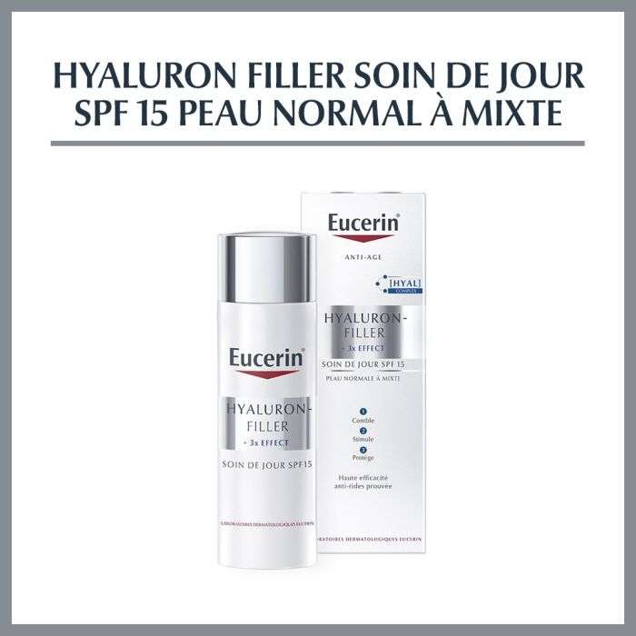 EUCERIN HYALURON-FILLER + 3x EFFECT Soin de Jour Peau Normale à Mixte SPF 15