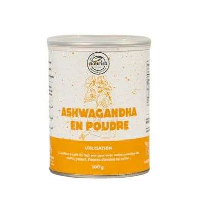 NOURISH ASHWAGANDHA EN POUDRE 100G NOURISH ASHWAGANDHA EN POUDRE 100G