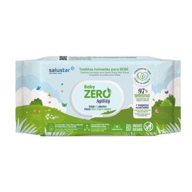 SALUSTAR BABYZERO LINGETTES BEBE 80 UNITES SALUSTAR BABYZERO LINGETTES BEBE 80 UNITES